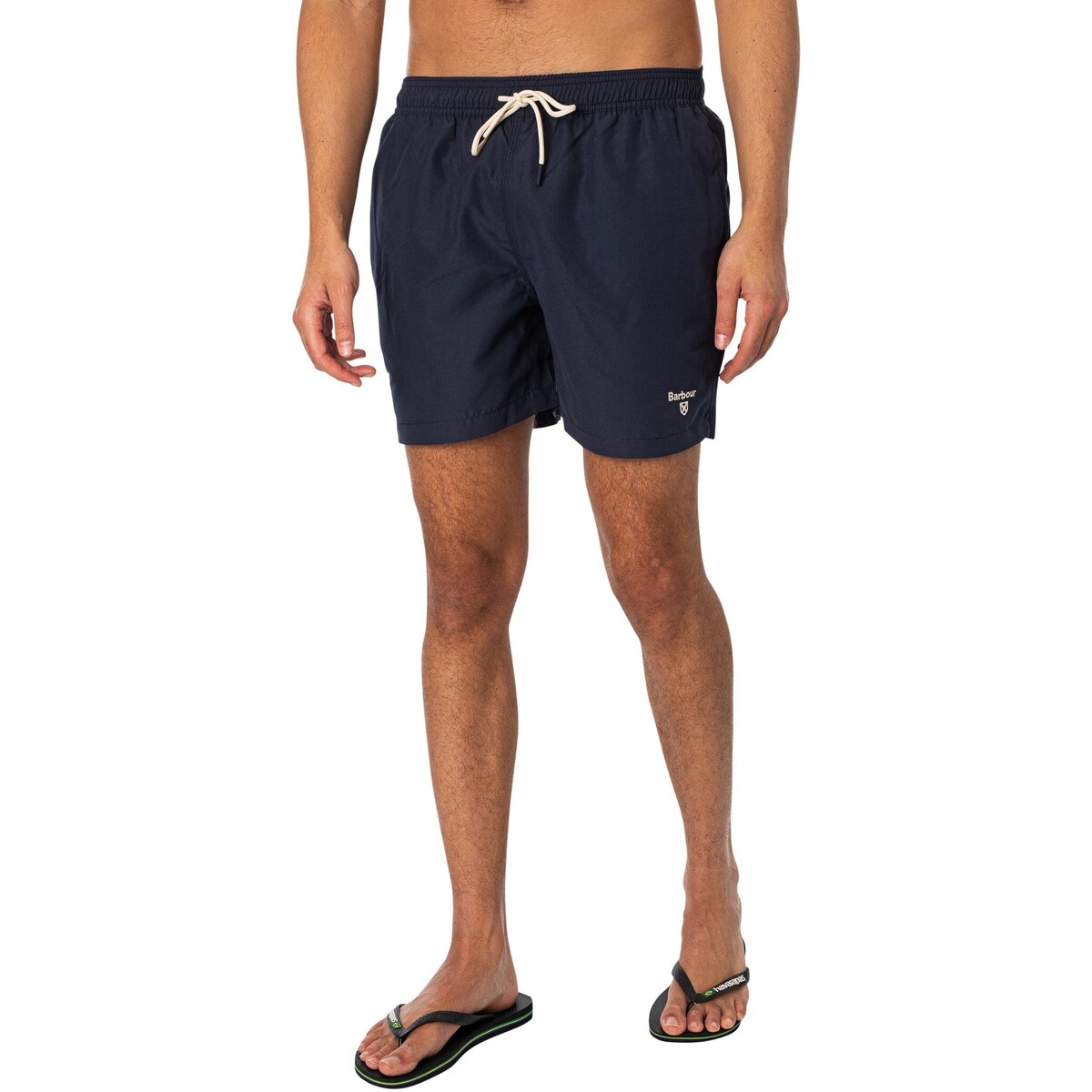Textiel Heren Zwembroeken/ Zwemshorts Barbour Staple-zwemshort met logo Blauw