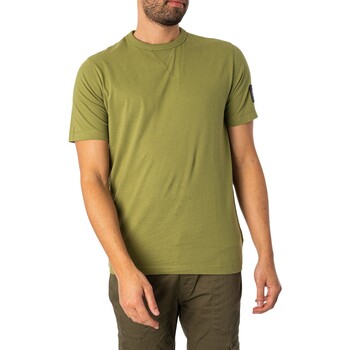 Calvin Klein Jeans Badge Normaal T-shirt Groen