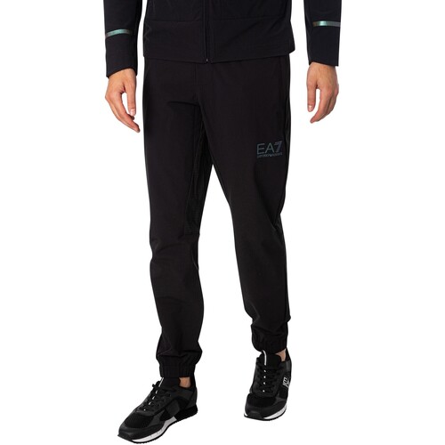 Textiel Heren Trainingsbroeken Emporio Armani EA7 Logo Box-joggingbroek Zwart