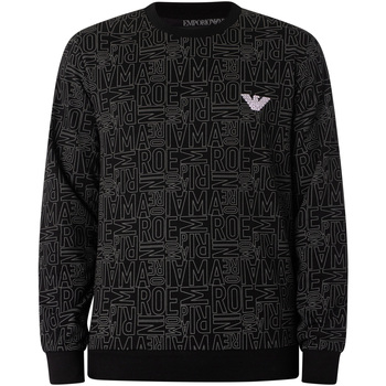 Textiel Heren Pyjama's / nachthemden Emporio Armani Lounge merk sweatshirt Zwart