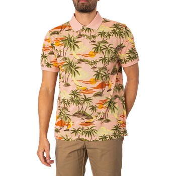 Gant Poloshirt met Hawaï-print Roze