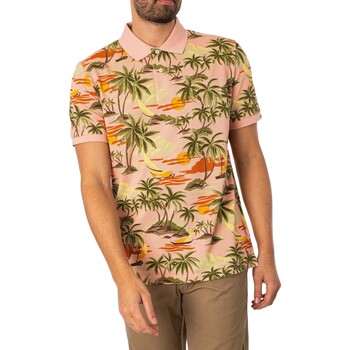 Gant Poloshirt met Hawaï-print Roze