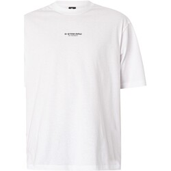 Textiel Heren T-shirts korte mouwen G-Star Raw Boxy T-shirt midden op de borst Wit
