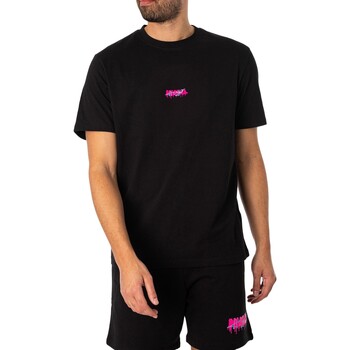 Textiel Heren T-shirts korte mouwen BOSS Dindion grafisch T-shirt Zwart