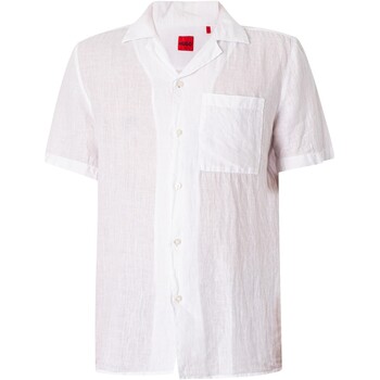 BOSS Ellino overhemd met korte mouwen Wit
