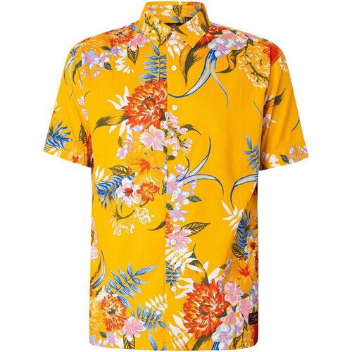 Textiel Heren Overhemden korte mouwen Superdry Hawaiiaans shirt met korte mouwen Multicolour