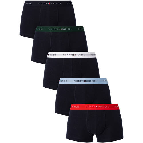 Ondergoed Heren BH's Tommy Hilfiger Set van 5 kenmerkende katoenen Essentials-boxers Zwart