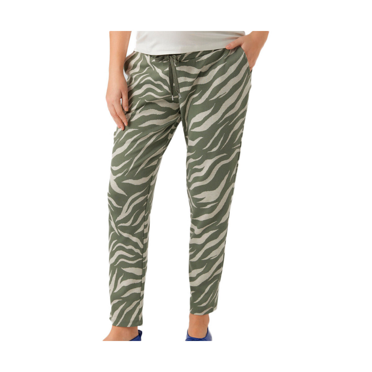 Textiel Dames Broeken / Pantalons Mamalicious  Beige