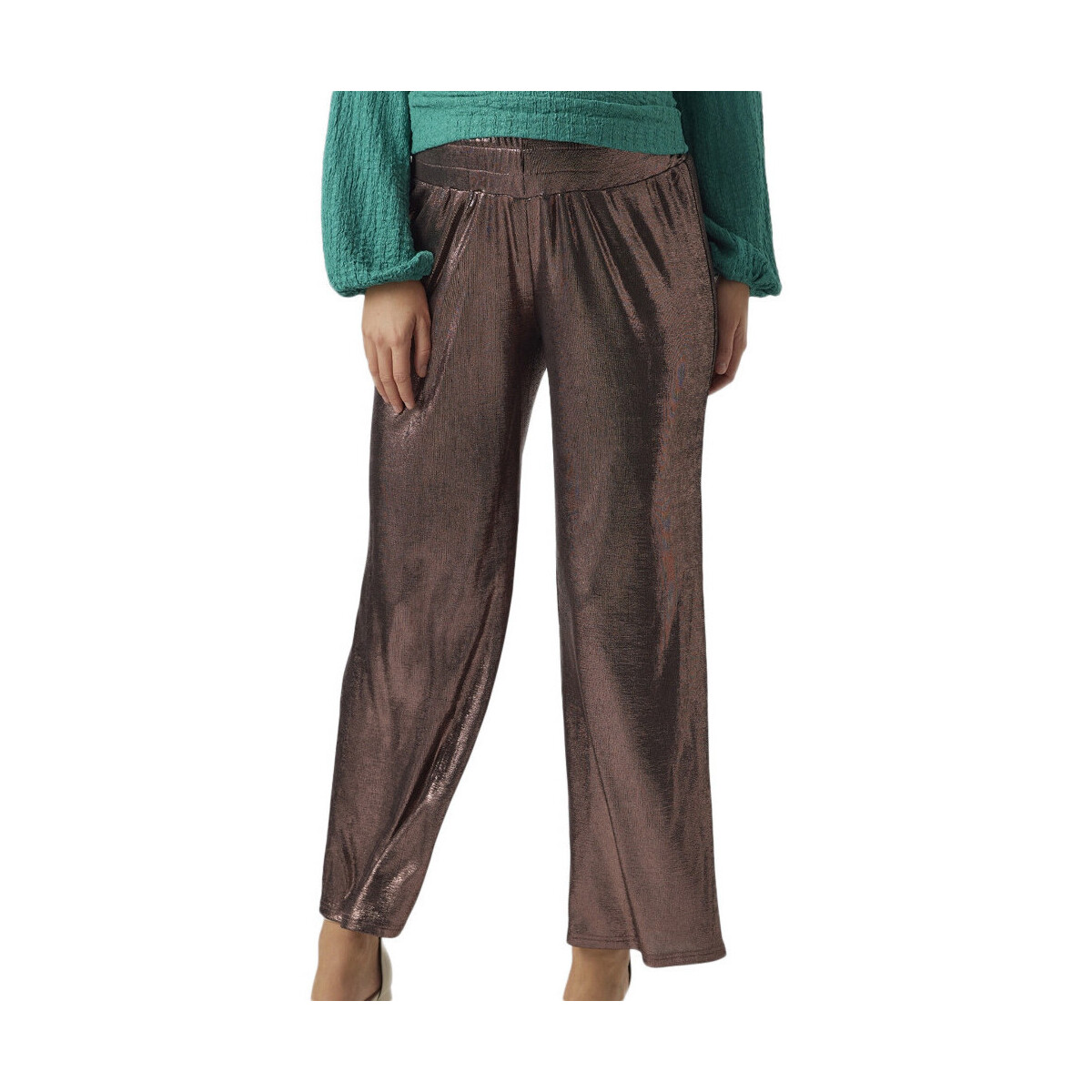 Textiel Dames Broeken / Pantalons Mamalicious  Violet