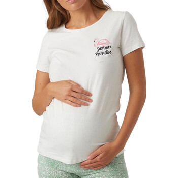 Textiel Dames T-shirts & Polo’s Mamalicious  Wit