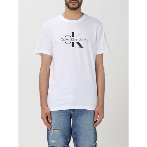 Textiel Heren T-shirts & Polo’s Calvin Klein Jeans J30J325190 YAF Wit