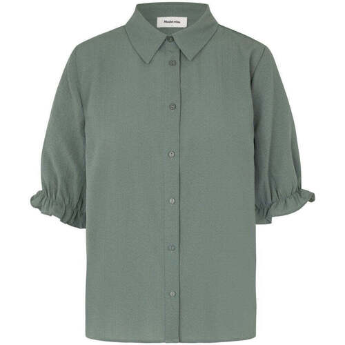 Textiel Dames Tops / Blousjes Modström Mosgroene blouse met korte mouwen Huntley Groen
