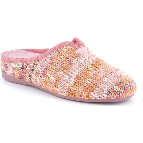 Schoenen Dames Leren slippers Grunland DSG-CI2527 Roze