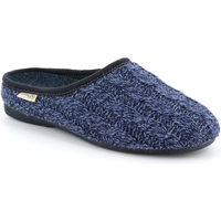 Schoenen Dames Leren slippers Grunland DSG-CI2529 Blauw