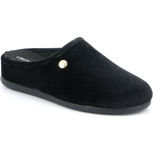 Schoenen Dames Leren slippers Grunland DSG-CI3171 Zwart