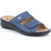 Schoenen Dames Leren slippers Grunland DSG-CE0878 Blauw