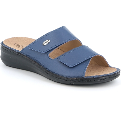 Schoenen Dames Leren slippers Grunland DSG-CE0878 Blauw