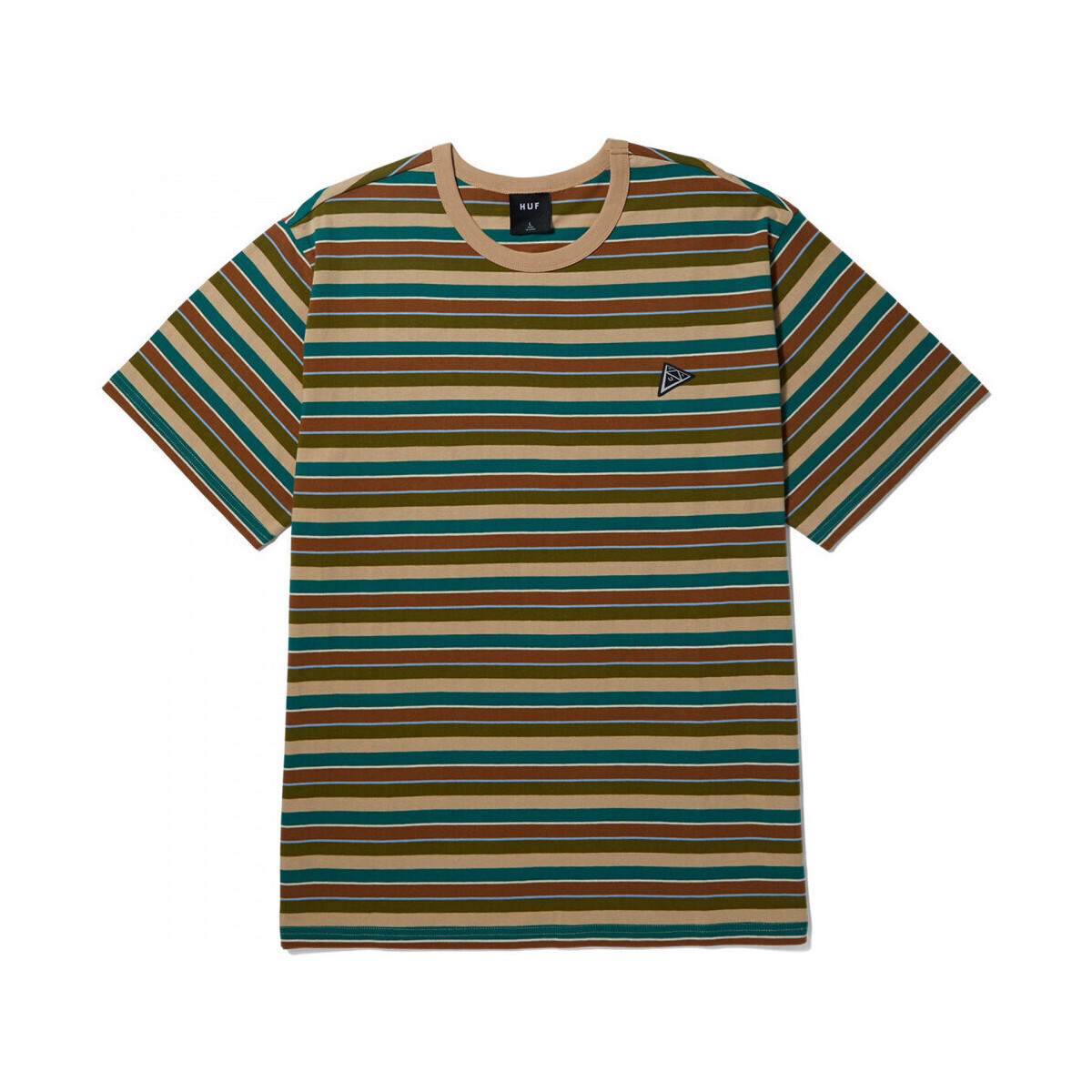 Textiel Heren T-shirts & Polo’s Huf T-shirt triple triangle ss relaxed knit Beige