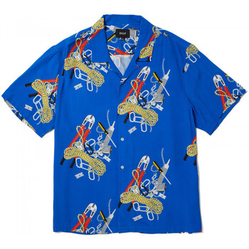 Textiel Heren Overhemden lange mouwen Huf Chemise skidrokyo ss resort top Blauw