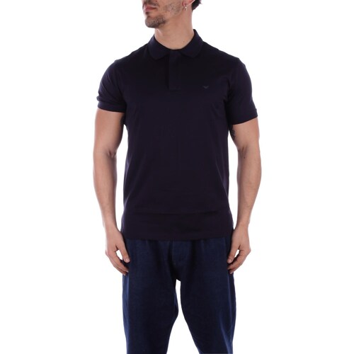 Textiel Heren T-shirts korte mouwen Emporio Armani EM000080 AF10134 Blauw