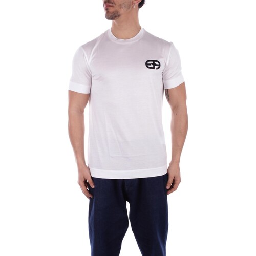 Textiel Heren T-shirts korte mouwen Emporio Armani 8N1TF5 1JUVZ Wit