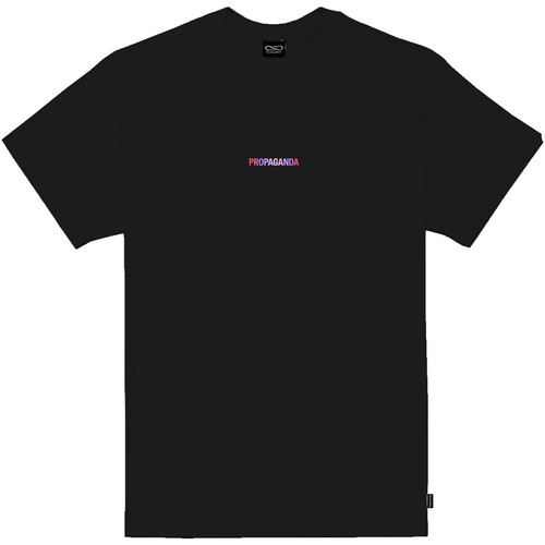 Textiel Heren T-shirts & Polo’s Propaganda T-Shirt Ribs Gradient Zwart