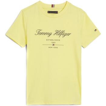 Textiel Jongens T-shirts & Polo’s Tommy Hilfiger  Geel