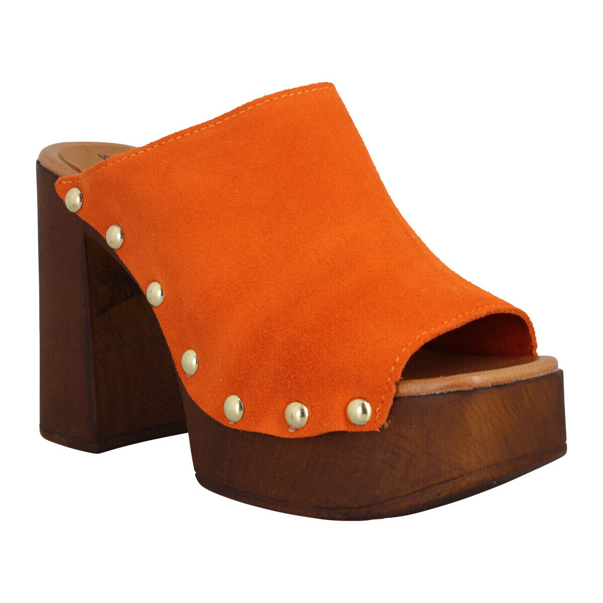 Schoenen Dames Sandalen / Open schoenen Sandro Rosi 7551 Velours Femme Arancio Oranje