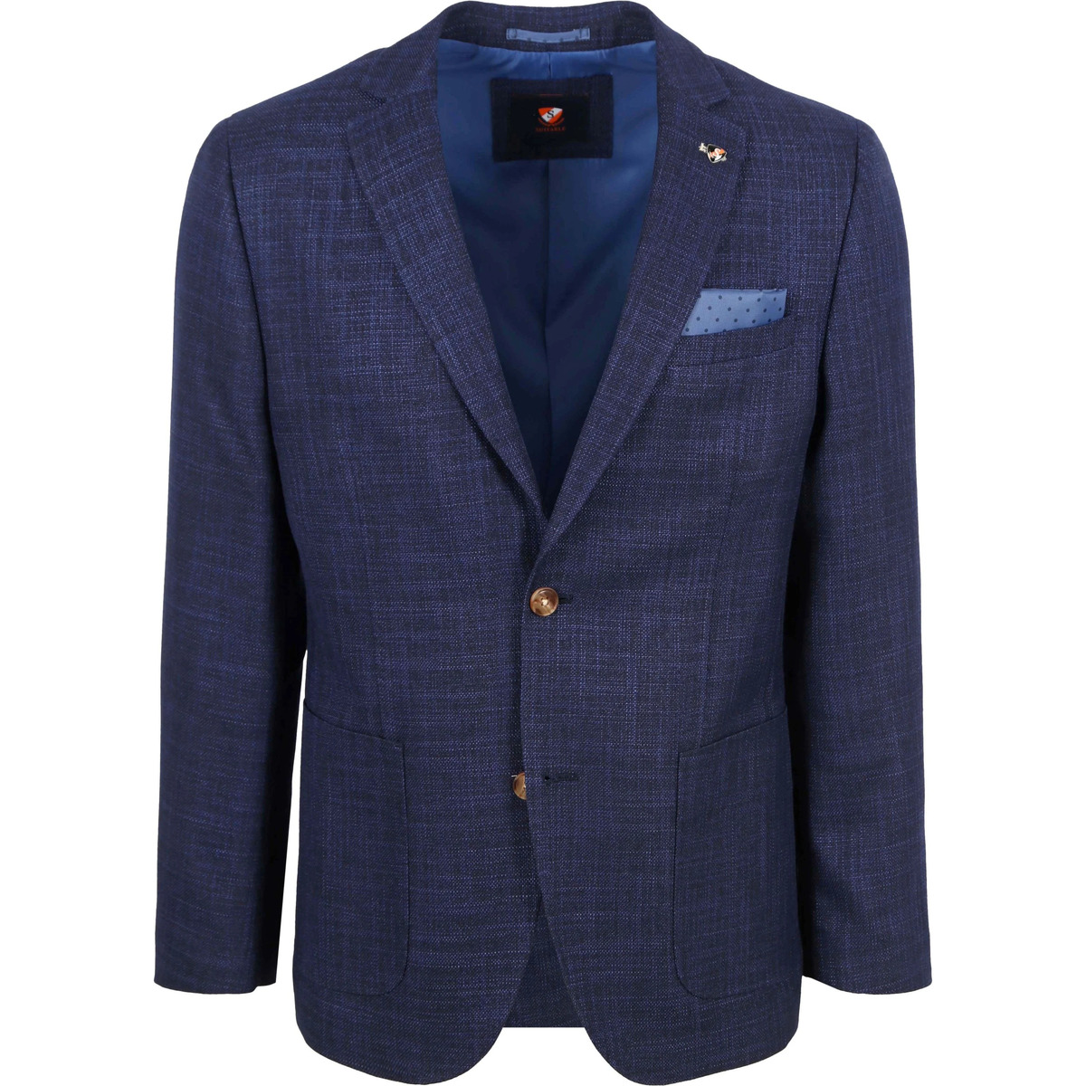 Textiel Heren Jasjes / Blazers Suitable Colbert Leek Navy Blauw