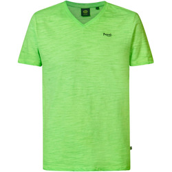 Textiel Heren T-shirts & Polo’s Petrol Industries T-Shirt Bellows Melange Felgroen Groen