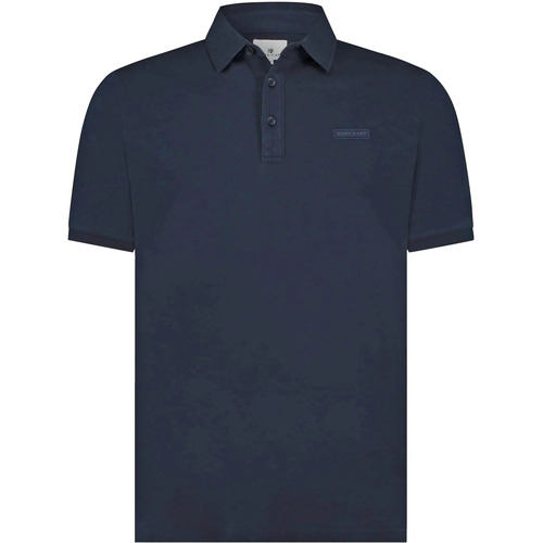 Textiel Heren T-shirts & Polo’s State Of Art Piqué Polo Navy Blauw
