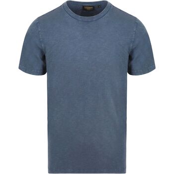 Superdry T-shirt Slub T-Shirt Melange Blauw