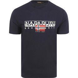 Textiel Heren T-shirts & Polo’s Napapijri Aylmer T-shirt Navy Blauw