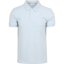 Textiel Heren T-shirts & Polo’s Profuomo Piqué Poloshirt Lichtblauw Blauw