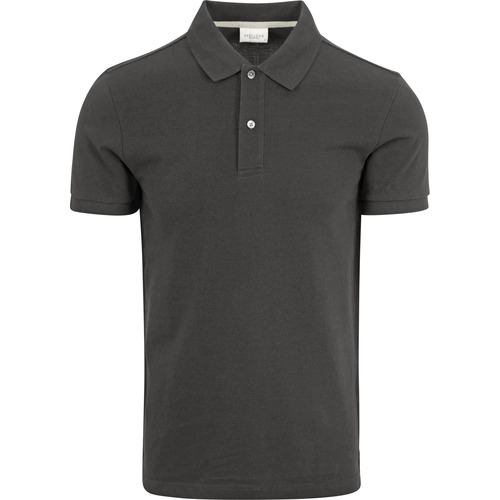 Textiel Heren T-shirts & Polo’s Profuomo Piqué Poloshirt Antraciet Grijs