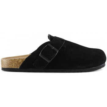 Schoenen Heren Sandalen / Open schoenen Colors of California Man sabot sandal in suede Zwart