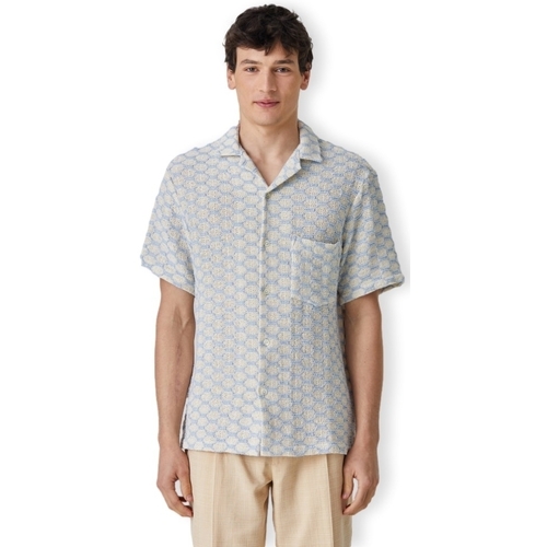 Textiel Heren Overhemden lange mouwen Portuguese Flannel Net Shirt - Blue Beige