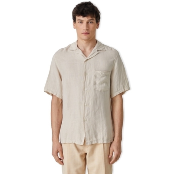 Textiel Heren Overhemden lange mouwen Portuguese Flannel Linen Camp Collar Shirt - Raw Beige