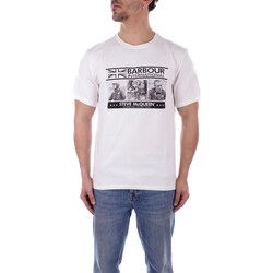 Textiel Heren T-shirts korte mouwen Barbour MTS1247 Wit