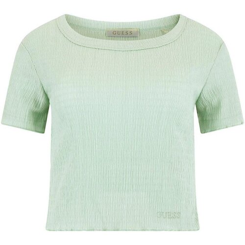 Textiel Dames T-shirts & Polo’s Guess W3GP34 KBQI0 Groen
