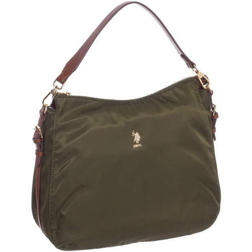 Tassen Dames Handtassen lang hengsel U.S Polo Assn. BIUHU5727WIP-GREENTAN Groen