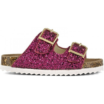 Schoenen Meisjes Sandalen / Open schoenen Colors of California Glitter sandal 2 buckles Roze