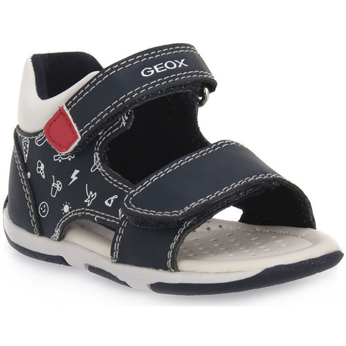 Schoenen Jongens Sandalen / Open schoenen Geox 0735 TAPUZ SANDAL Blauw