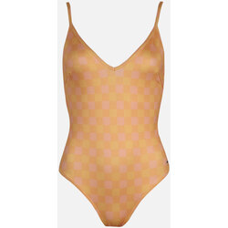 Textiel Dames Bikinibroekjes- en tops Oxbow Badpak uit één stuk met print MARISSA Oranje