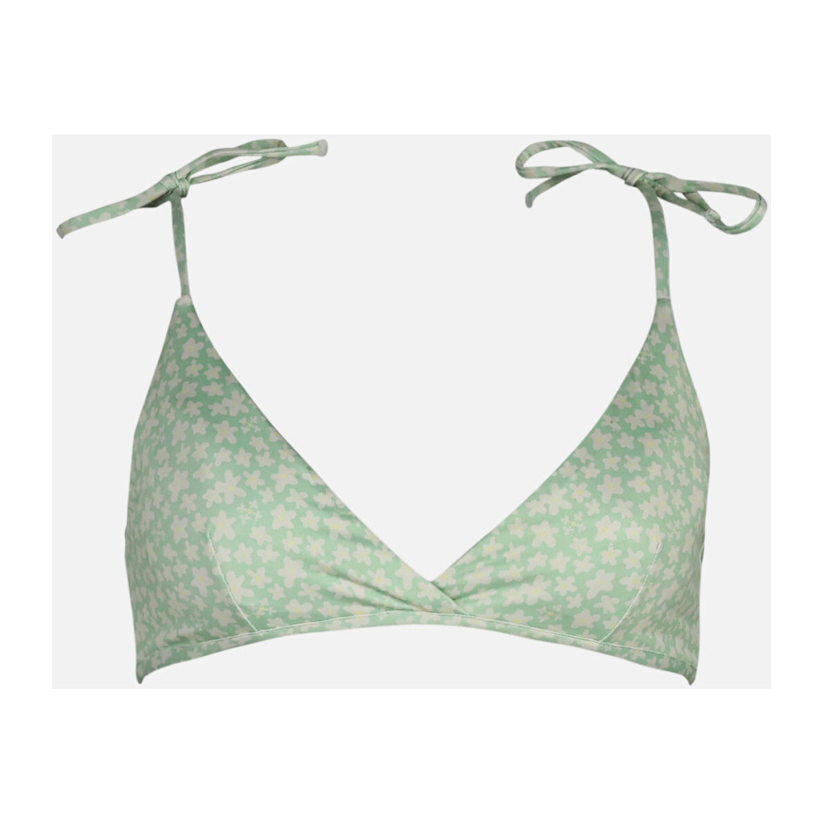 Textiel Dames Bikinibroekjes- en tops Oxbow Verschuifbaar driehoekig topje met print MIRABELLE Groen