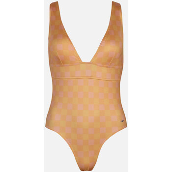 Textiel Dames Bikinibroekjes- en tops Oxbow Badpak uit één stuk met print MACHA Oranje