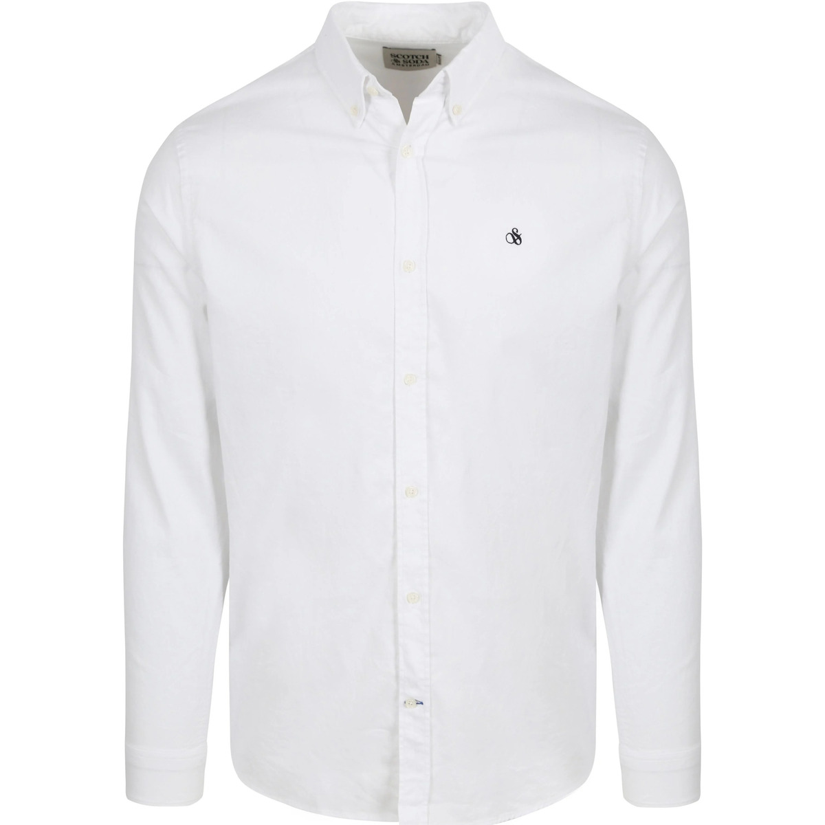 Textiel Heren Overhemden lange mouwen Scotch & Soda Overhemd Oxford Wit Wit