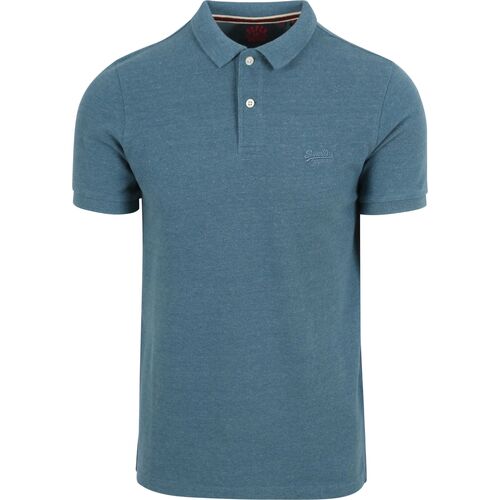 Textiel Heren T-shirts & Polo’s Superdry Classic Poloshirt Melange Blauw Blauw