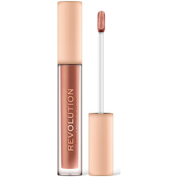 schoonheid Dames Lipgloss Makeup Revolution Metallic Nude Gloss Collectie - Lingerie Bruin