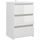 Wonen Nachtkastjes Maison D'home Nachtkastje 40x35x62,5 cm bewerkt hout hoogglans wit Wit